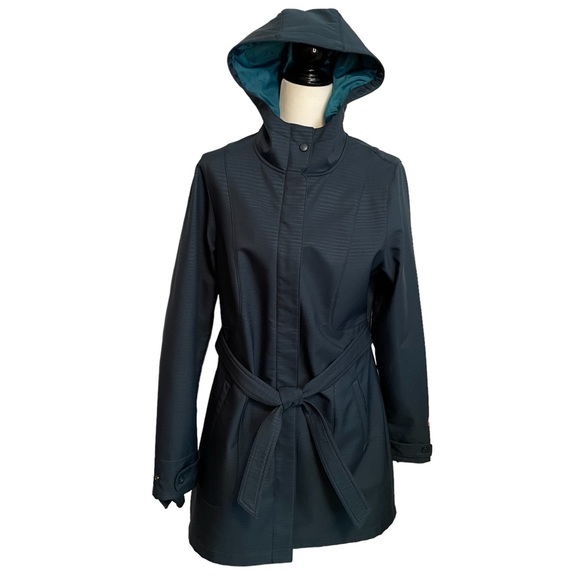 Cloud Veil Jackets & Blazers - CLOUD VEIL Women's Hooded Deep Teal 3 Season Rain - Size Medium